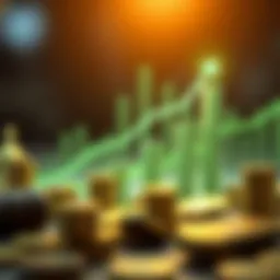 Conceptual illustration of financial growth