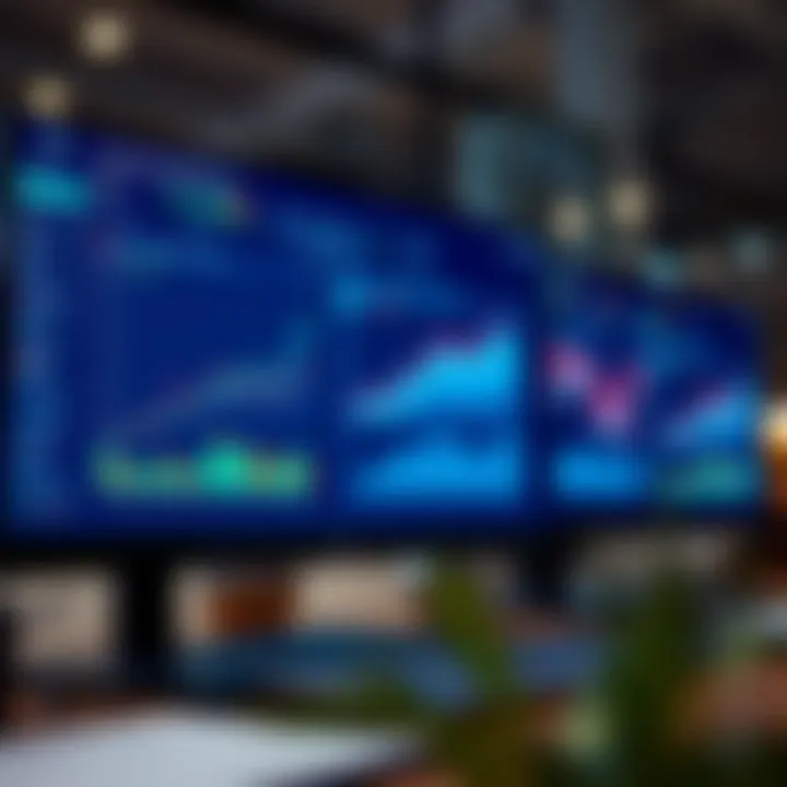Diverse Investment Portfolios A diverse range of investment portfolios on a digital screen