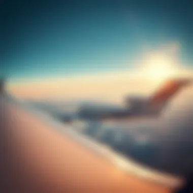 A scenic aerial view highlighting the efficiency of air travel