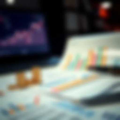 Strategic financial planning with graphs and charts
