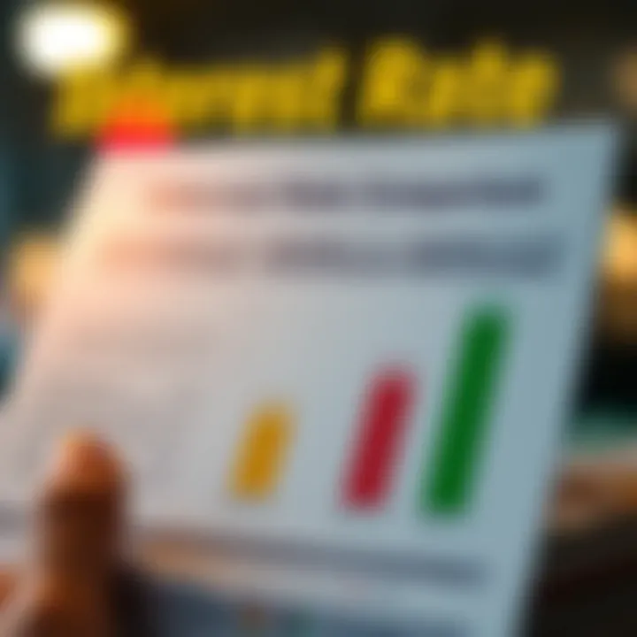 Interest Rate Comparison Infographic showing comparison of interest rates across accounts