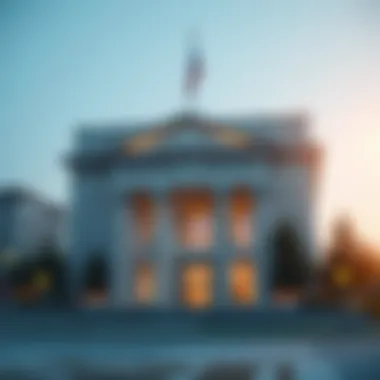 Modern Banking and Savings Illustration of a modern bank building symbolizing savings