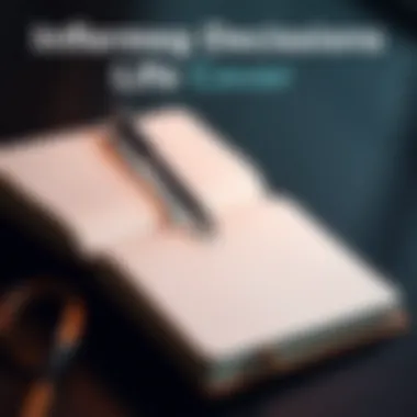 An open notebook with a pen, representing informed decision-making about life cover