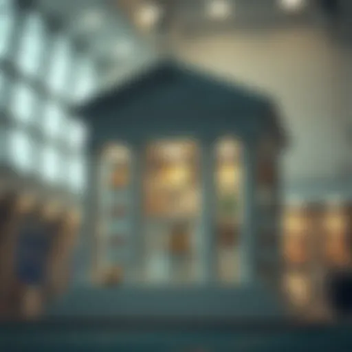 Illustration of the internal structure of a bank