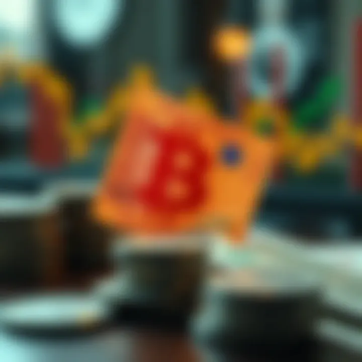 Conceptual image of fluctuating currency values