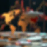 Diverse Currency Markets Global currency symbols representing diverse markets