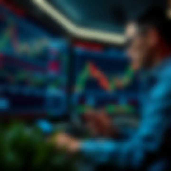 Trader analyzing forex market charts