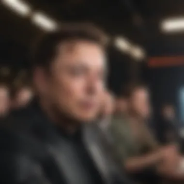 Elon Musk at a conference