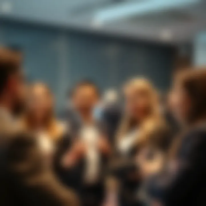 Networking Among Real Estate Professionals Networking event with real estate agents exchanging ideas