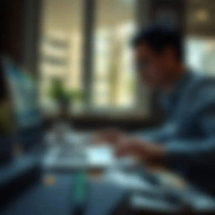 Analyzing CD Investment Strategies A person analyzing investment options on a laptop with CD information displayed