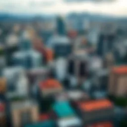 A panoramic view of Bogotá showcasing modern financial districts and historical architecture
