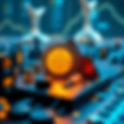 Visual representation of blockchain technology