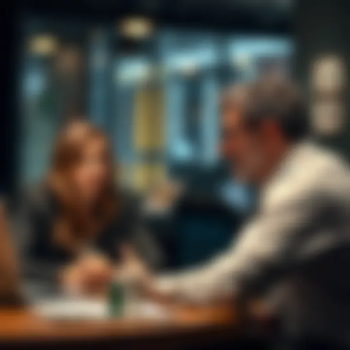 A professional advisor discussing investment strategies