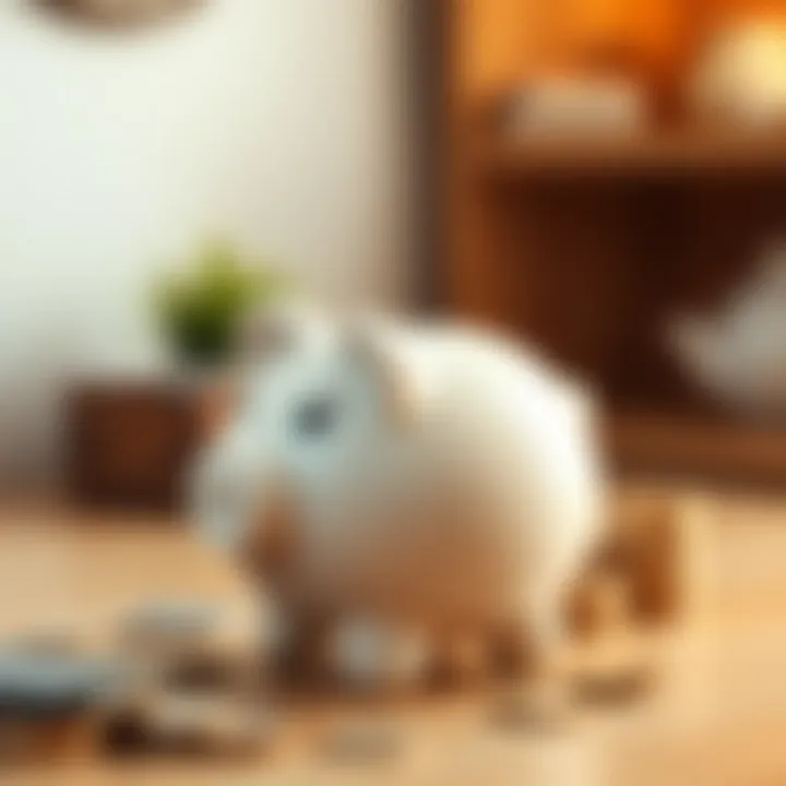 A decorative piggy bank symbolizing savings and investments