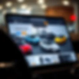 A sleek interface of a leading used car website showcasing various models.