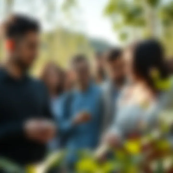 Engaging in Eco-Friendly Practices A diverse group of individuals engaging in eco-friendly practices
