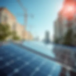 Innovative solar panel installation showcasing urban sustainability