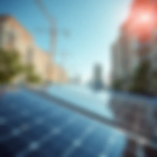 Innovative solar panel installation showcasing urban sustainability