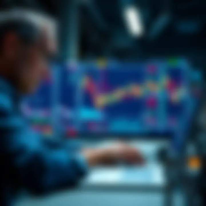 Analyzing Trading Data User analyzing trading data on a digital platform