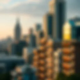 Stunning city skyline showcasing diverse architecture