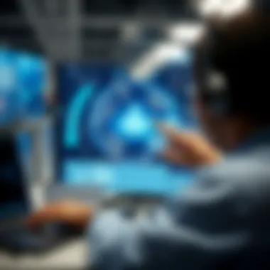 An illustration depicting technology in robo advisory services