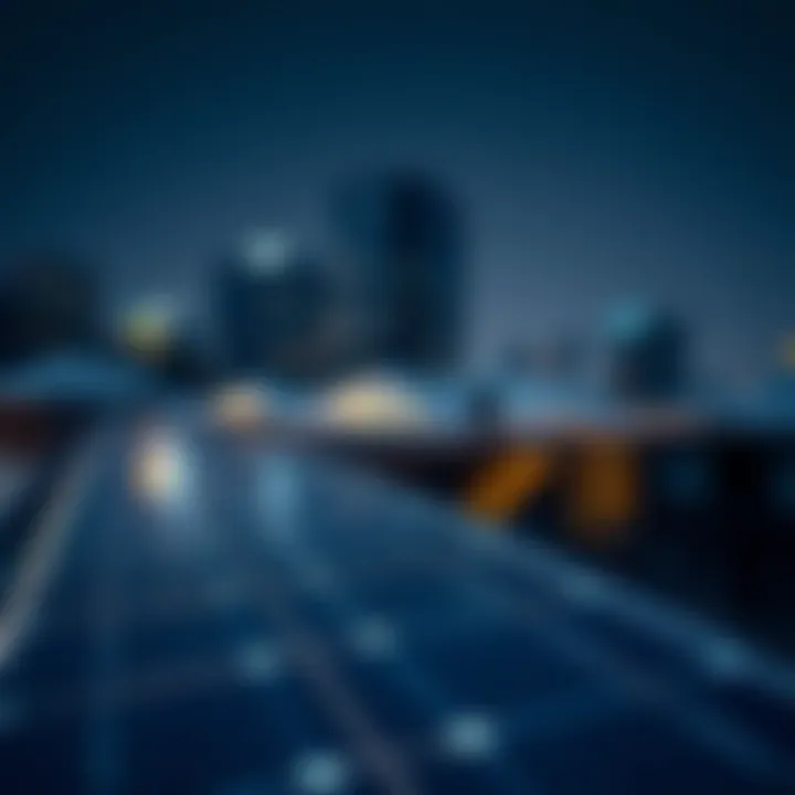 A detailed view of solar panel installation on a rooftop