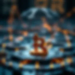 A visual representation of blockchain technology supporting NFTs