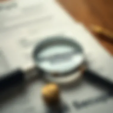 Research Techniques for Dividend Stocks A magnifying glass over a document symbolizing research