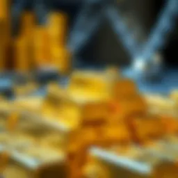 Bullion bars stacked for investment