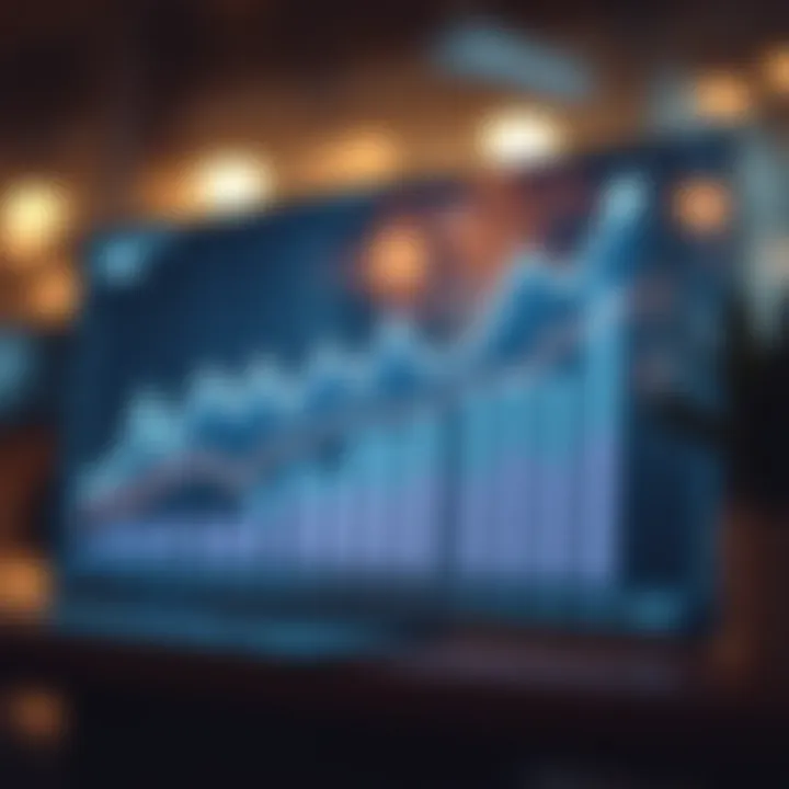 Graphs depicting investment growth