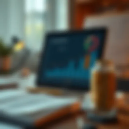 Illustration of financial planning with charts and graphs