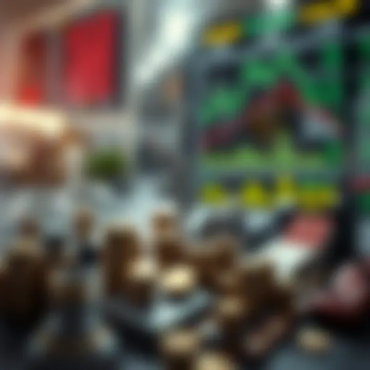 Diverse Investment Strategies Investment strategy illustrated with diverse assets like stocks and real estate