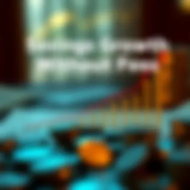 Graph showing growth of savings over time without fees