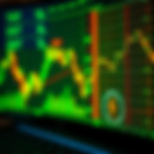 Abstract representation of stock market volatility