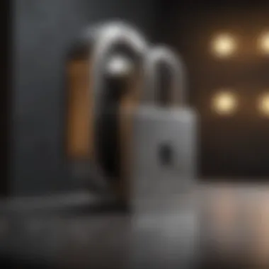 Security in Financial Transactions A secure lock symbolizing the safety of financial transactions