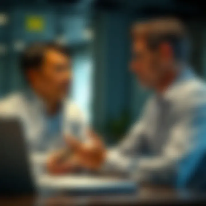 Professional Discussion with a Lender A professional discussion between a lender and a borrower
