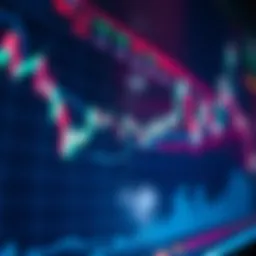 A vibrant stock market chart showing upward trends.