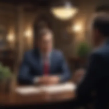Consulting with a Financial Advisor A financial advisor discussing investment strategies