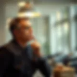 A thoughtful individual weighing financial decisions