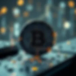 Visual representation of blockchain technology