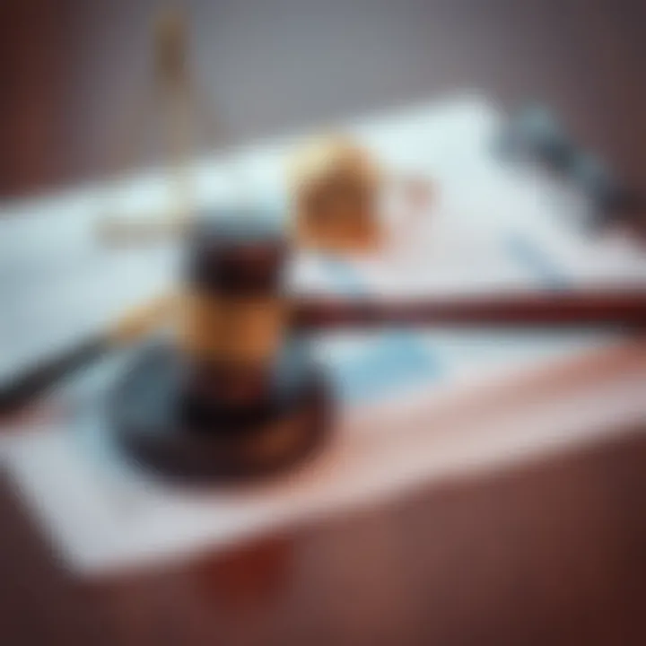 Legal Considerations in Real Estate Legal documents and a gavel indicating legal considerations