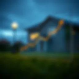 A graph illustrating real estate market trends