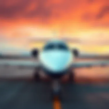 Private Jet Ready for Departure A serene private jet on the tarmac ready for takeoff