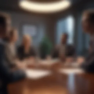 Diverse group of executives in a board meeting