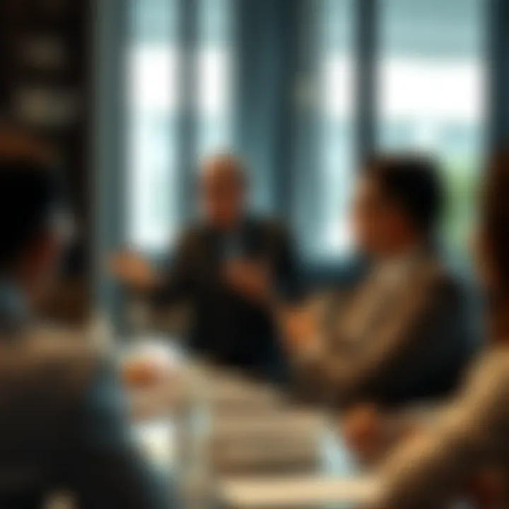 CEO addressing stakeholders during a meeting