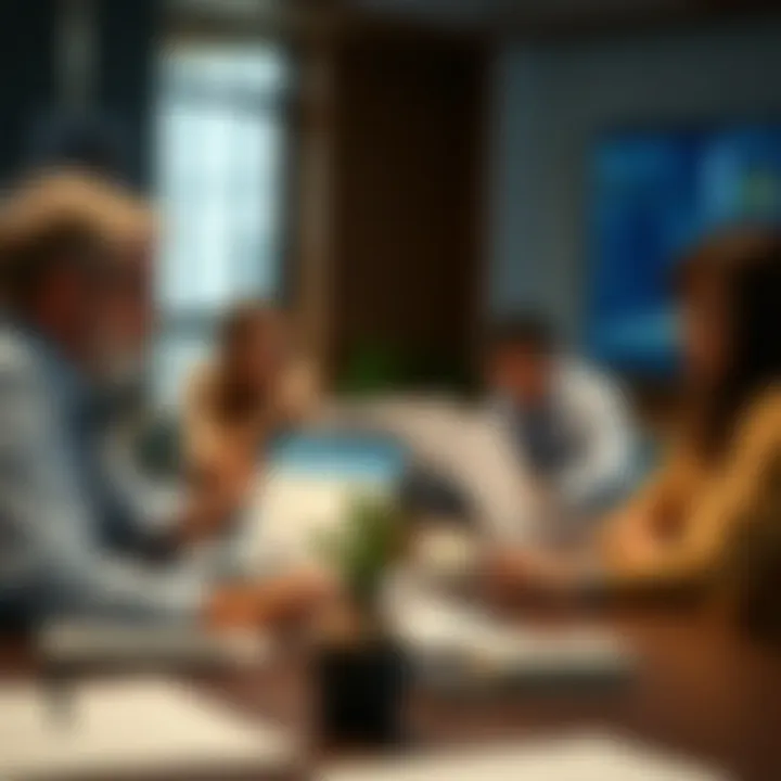 Strategic planning session in a corporate environment