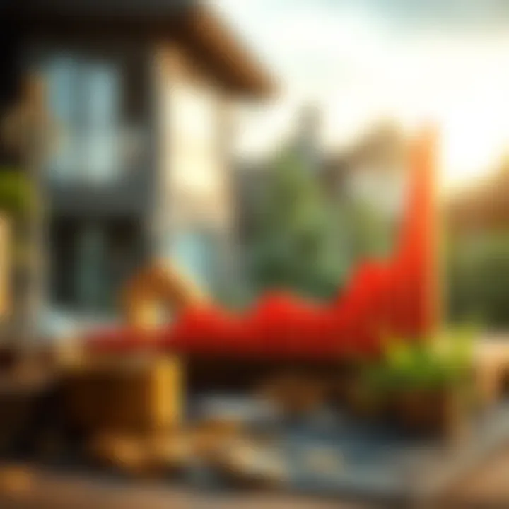 The Growth of Property Values Graph depicting the rise in property values over time