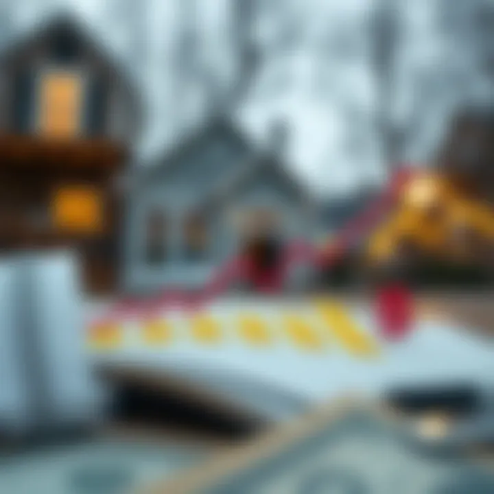 Impact of Foreclosure on Credit Ratings Graph illustrating the effects of foreclosure on credit ratings