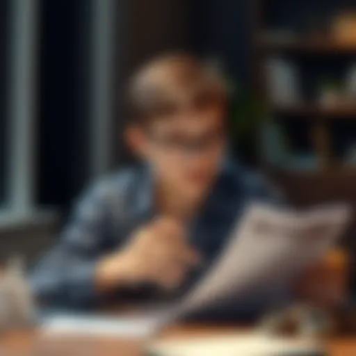 A young investor analyzing investment opportunities