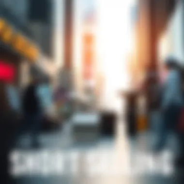 Illustration of the concept of short selling in finance